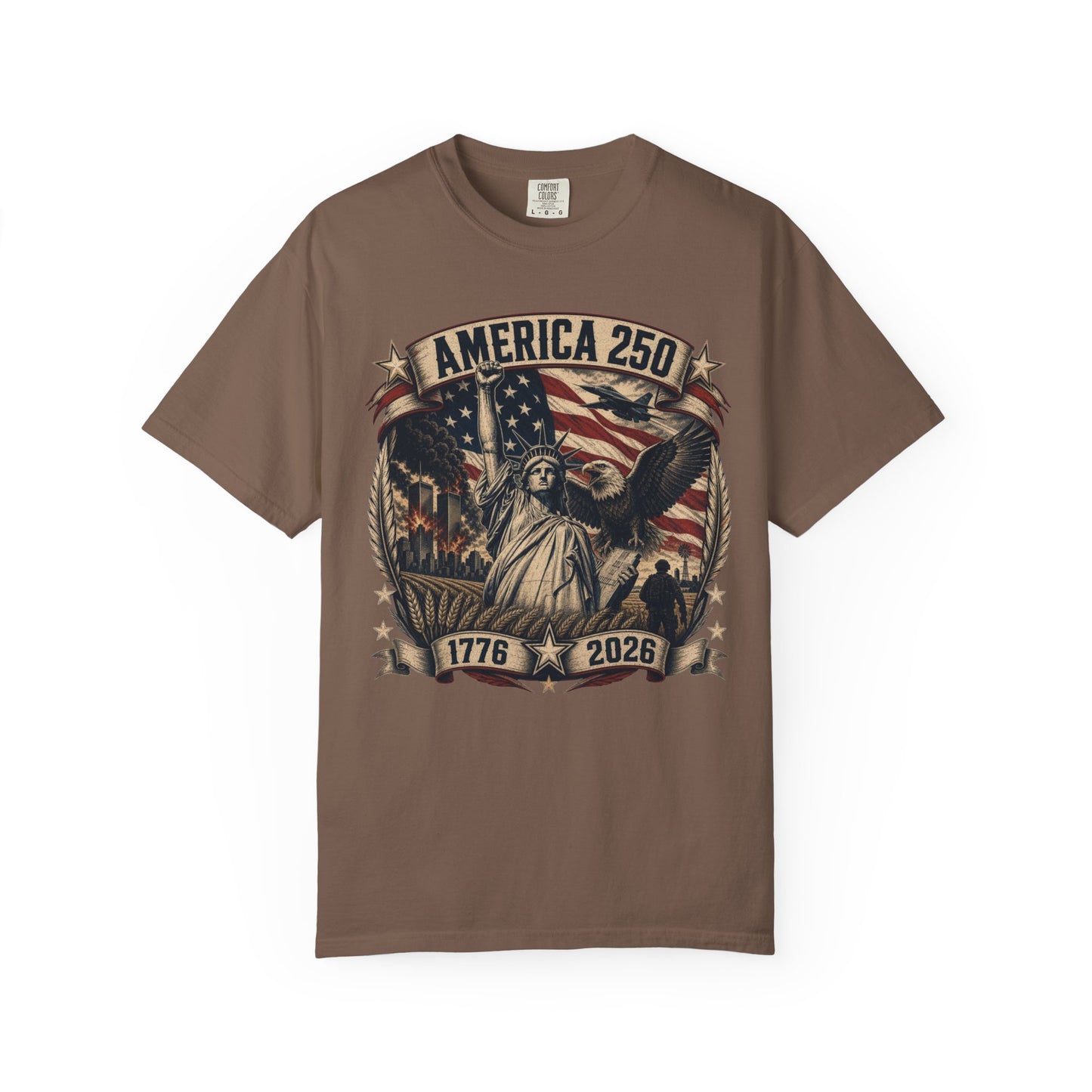 USA 250th Freedom Anniversary Patriotic T-Shirt, 4th of July, United States of America 250th Birthday