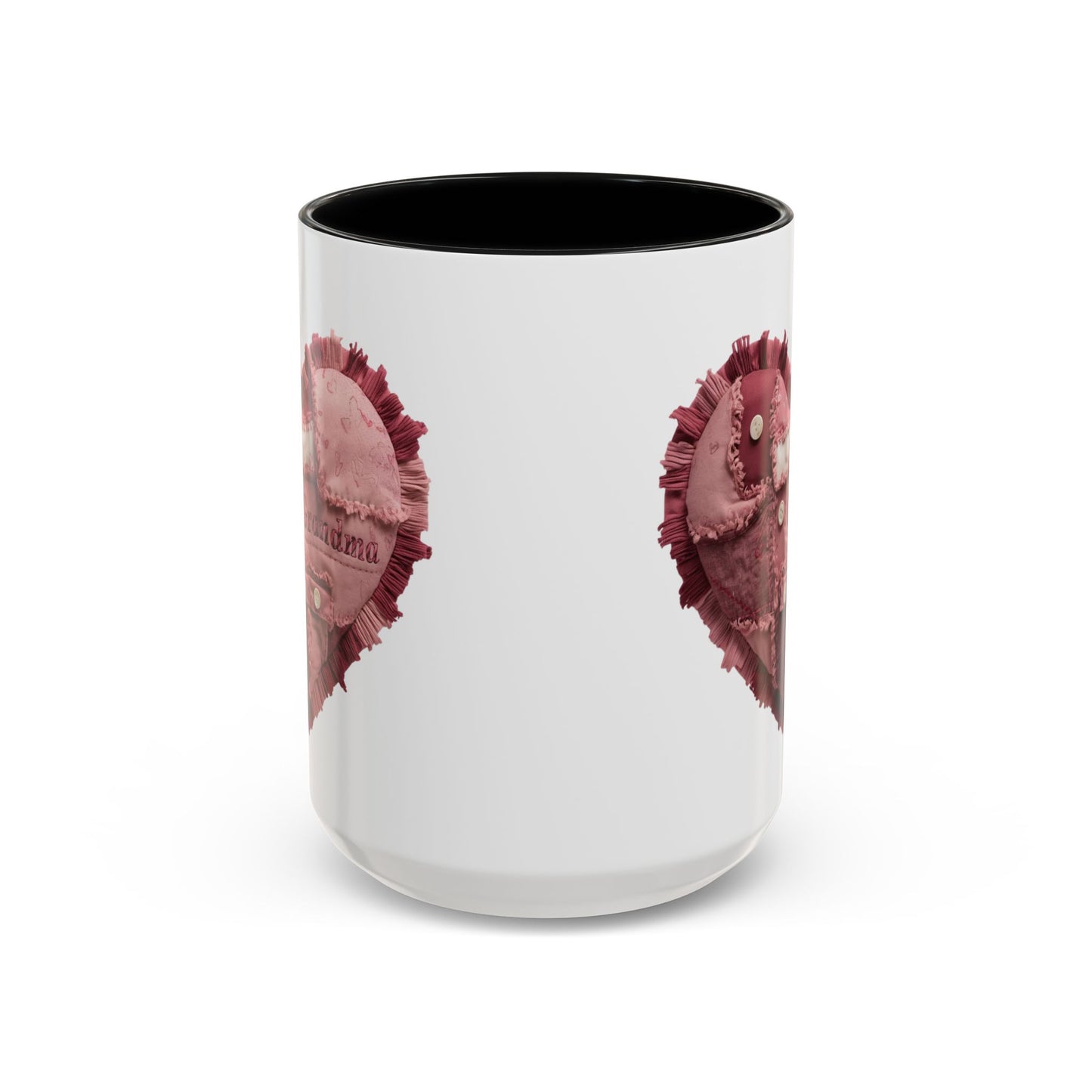 Pink Patchwork Heart Grandma Mug | Cozy Quilted Design | Holiday Gift for Grandma