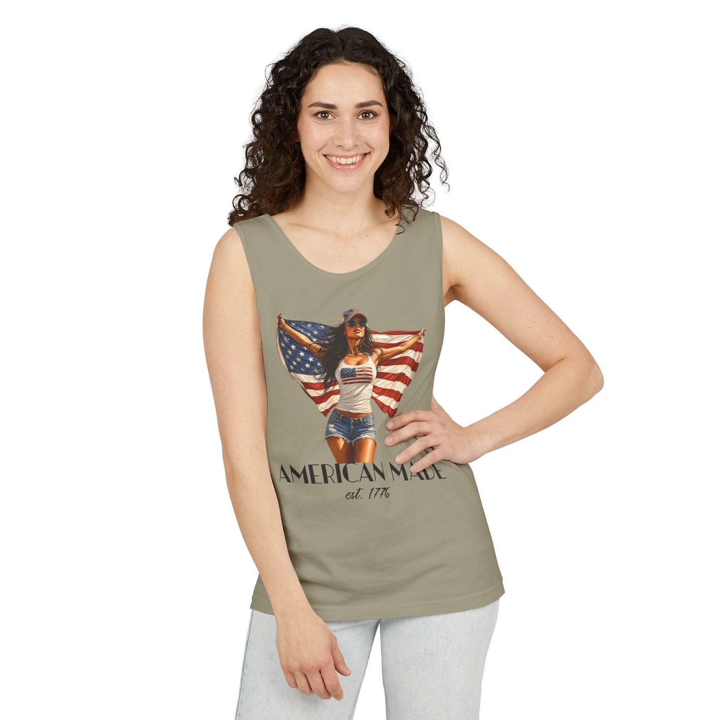 American Woman Patriotic Tank Top — 250th Anniversary 4th of July