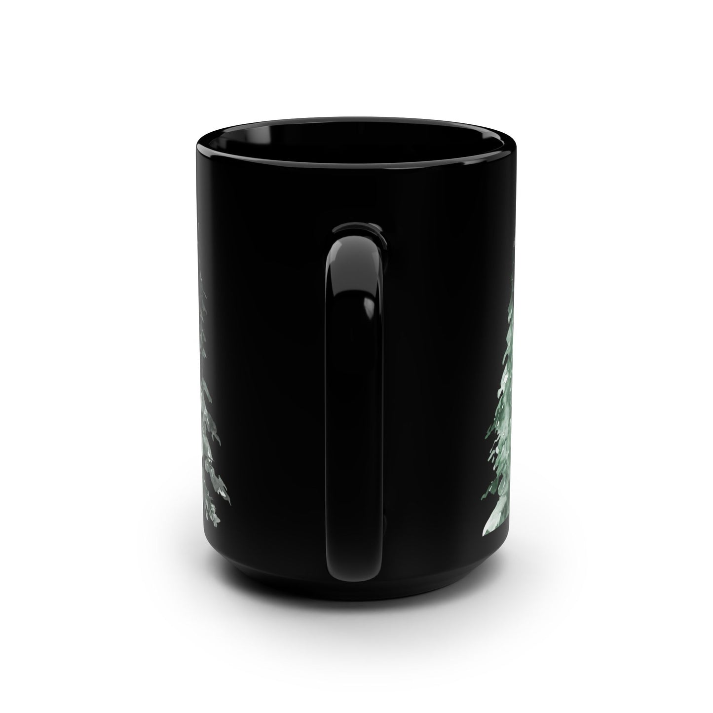 Cozy Nature-Inspired Black Mug - 15oz, Into the Forest I Go Inspirational Mug