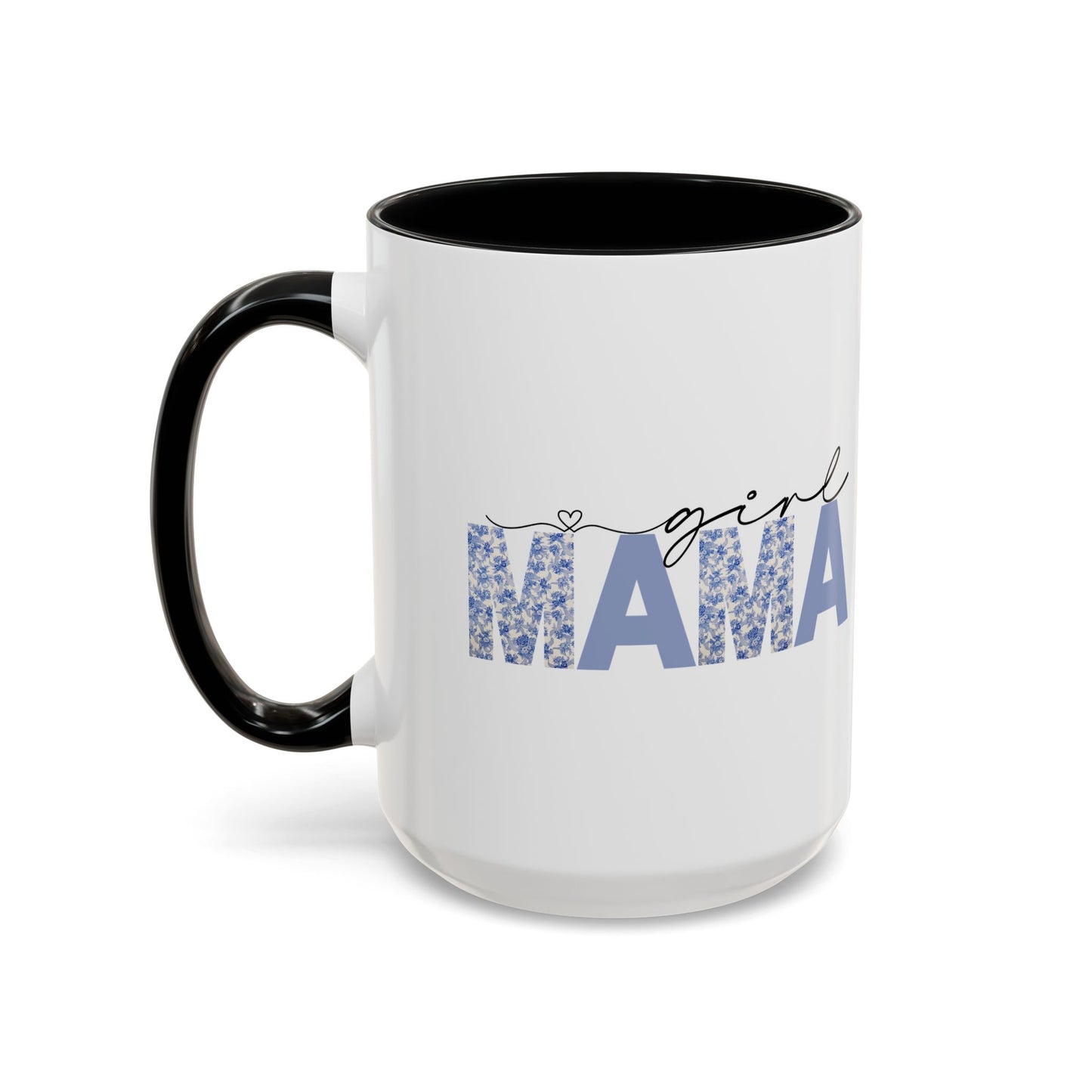 Girl Mama Floral Heart Mug | Cute Mom Life Coffee Cup, Perfect Gift for Mothers