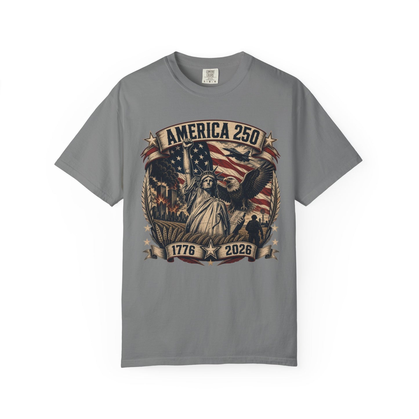 USA 250th Freedom Anniversary Patriotic T-Shirt, 4th of July, United States of America 250th Birthday