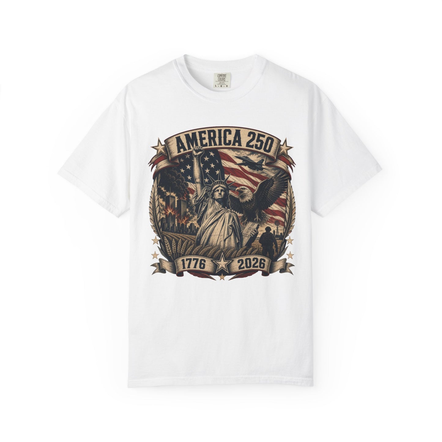 USA 250th Freedom Anniversary Patriotic T-Shirt, 4th of July, United States of America 250th Birthday
