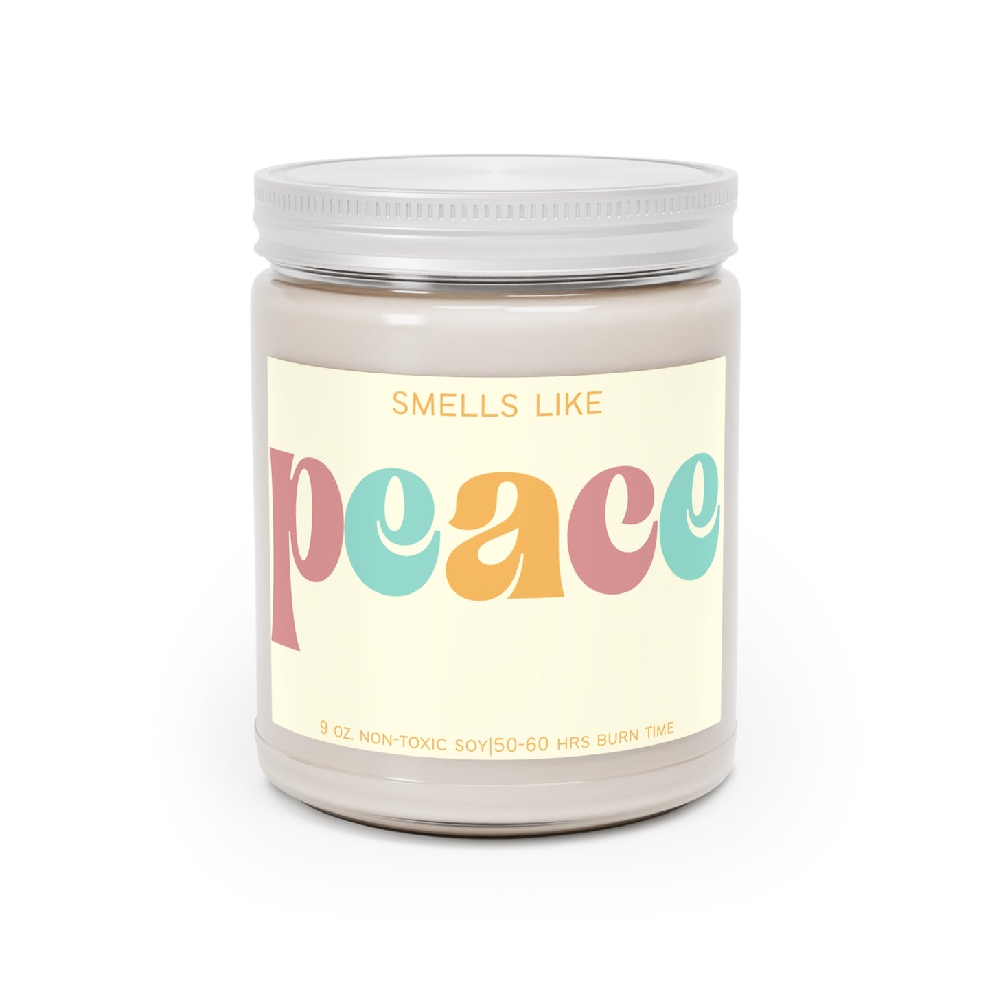 Smells Like Peace Soy Candle — 9oz Scented Candle for Mental Health Workers & Mindful Living