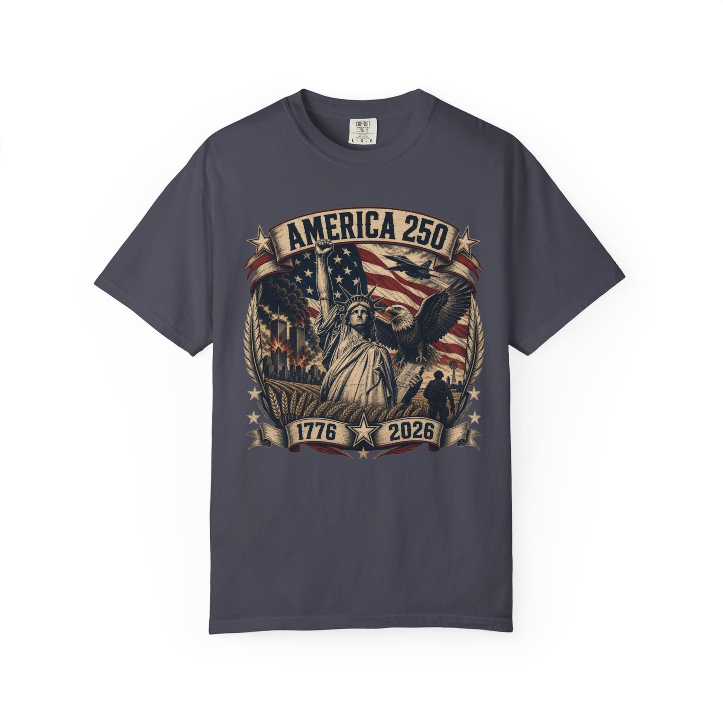 USA 250th Freedom Anniversary Patriotic T-Shirt, 4th of July, United States of America 250th Birthday