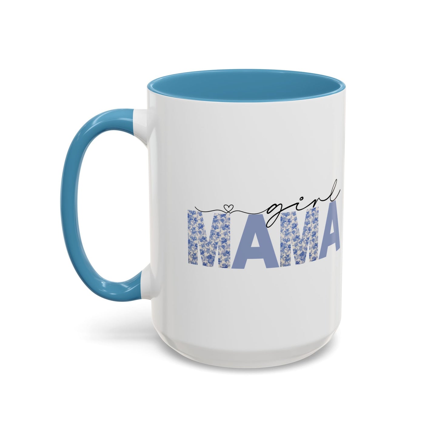 Girl Mama Floral Heart Mug | Cute Mom Life Coffee Cup, Perfect Gift for Mothers