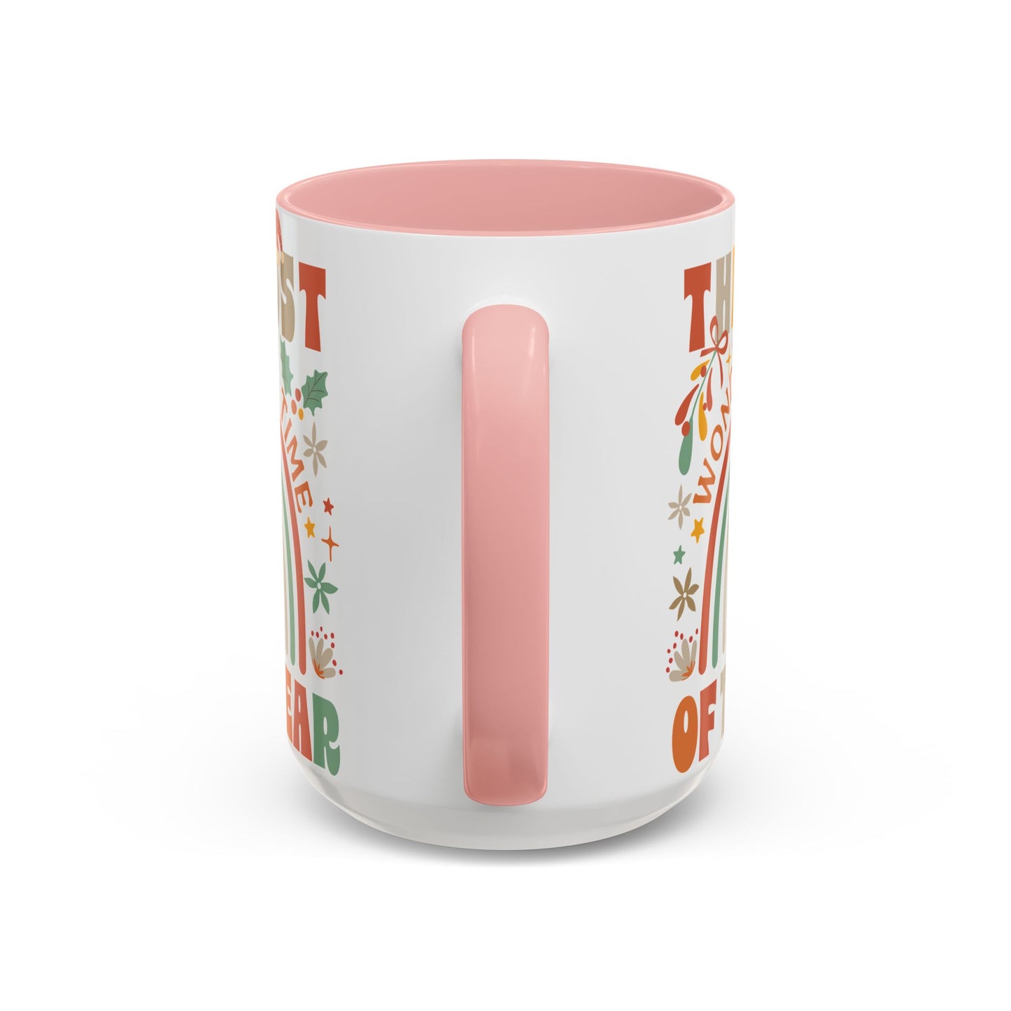 Accent Coffee Mug - Retro Christmas 'The Most Wonderful Time of the Year' Mug