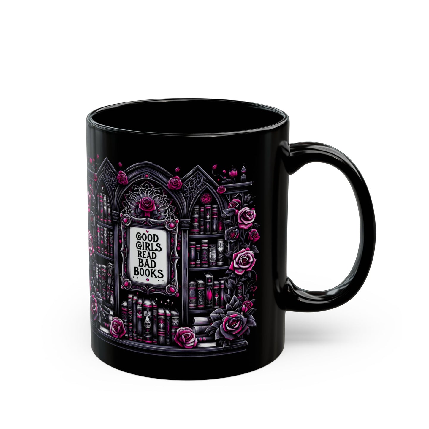 Romantacy Book Lover's Mug, Good Girls Read Bad Books, Gothic Aesthetic, Booktok