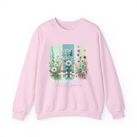 Floral Crewneck Sweatshirt - Cozy Gift for Her, Spring Fashion, Garden Lover, Motivational Quote, Everyday Wear