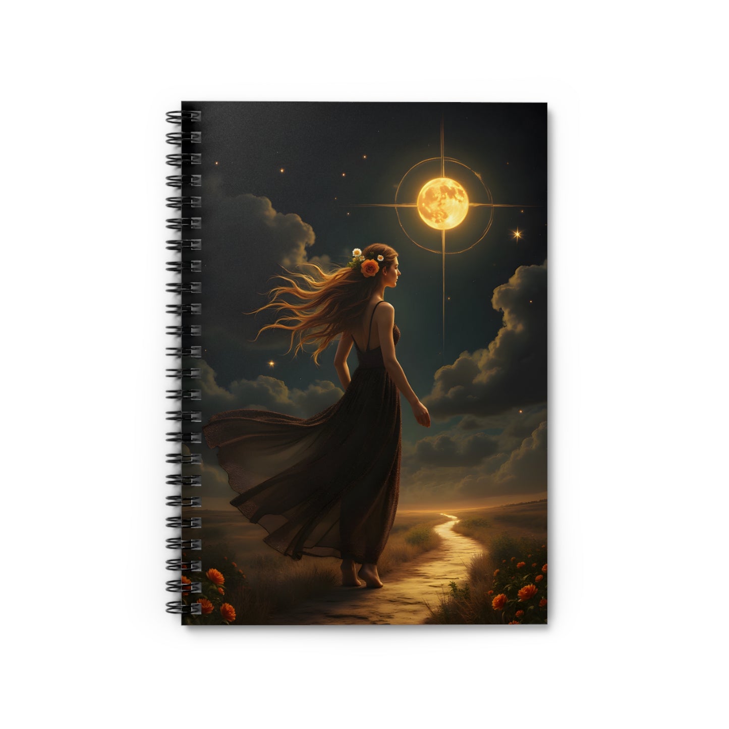 Moonlit Path Ruled Notebook — Dreamy Journal for Nighttime Thoughts