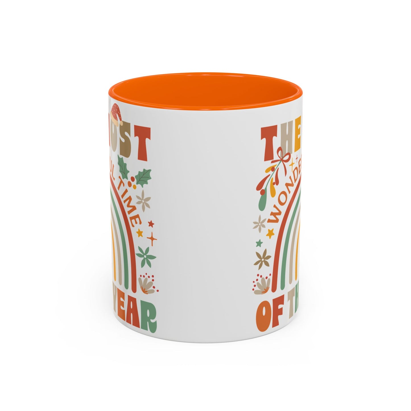 Accent Coffee Mug - Retro Christmas 'The Most Wonderful Time of the Year' Mug
