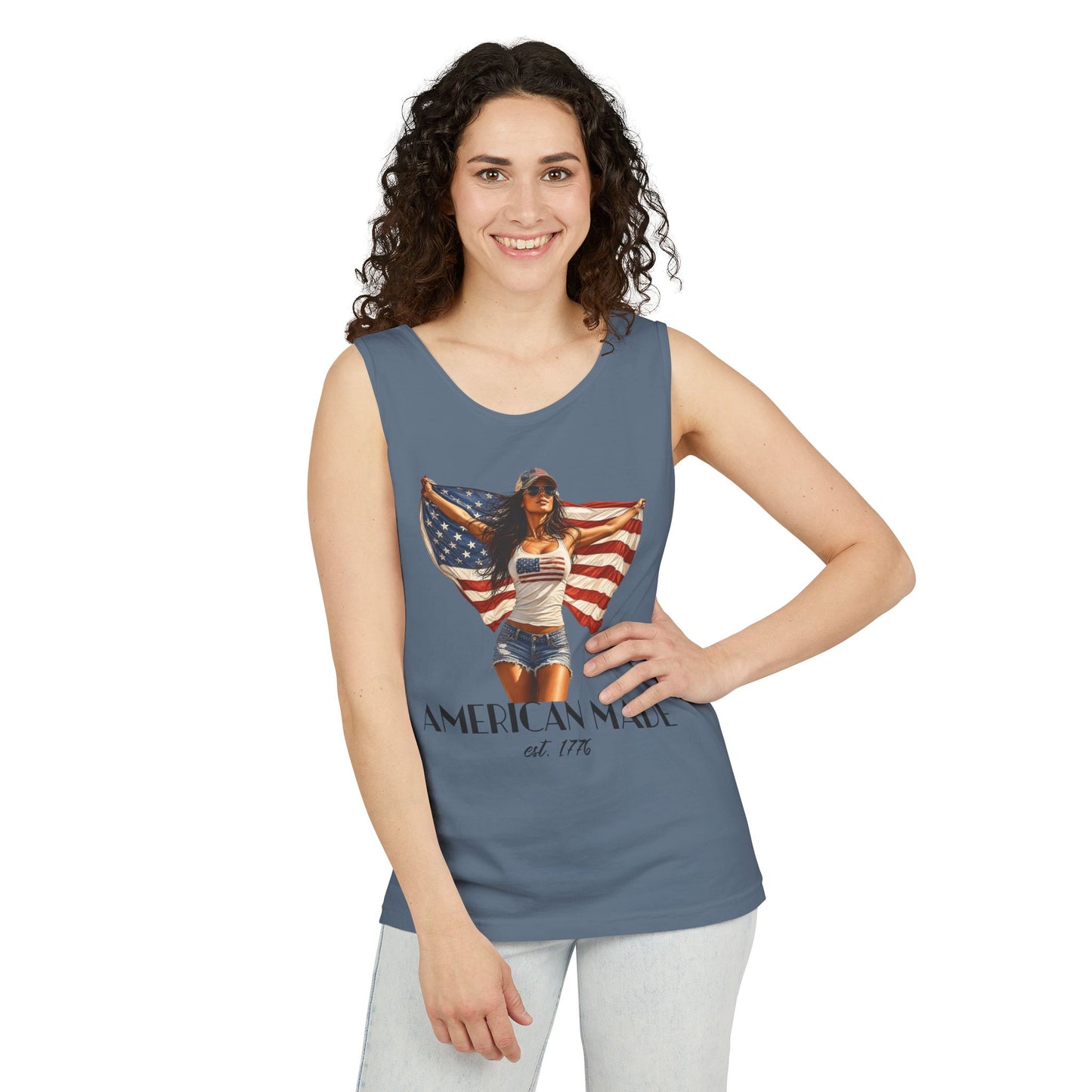 American Woman Patriotic Tank Top — 250th Anniversary 4th of July