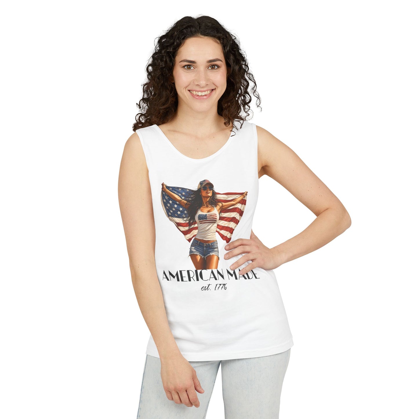 American Woman Patriotic Tank Top — 250th Anniversary 4th of July