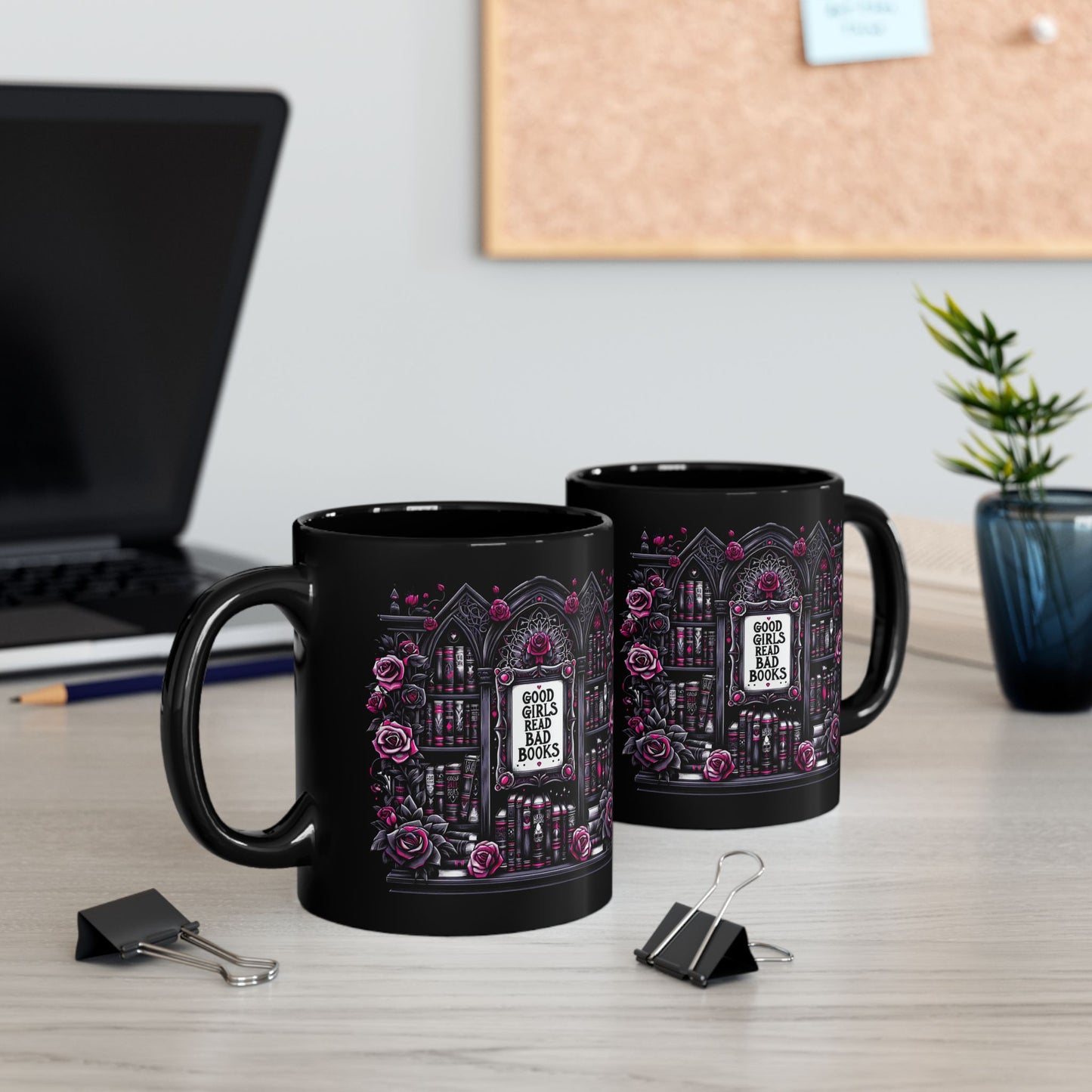 Romantacy Book Lover's Mug, Good Girls Read Bad Books, Gothic Aesthetic, Booktok