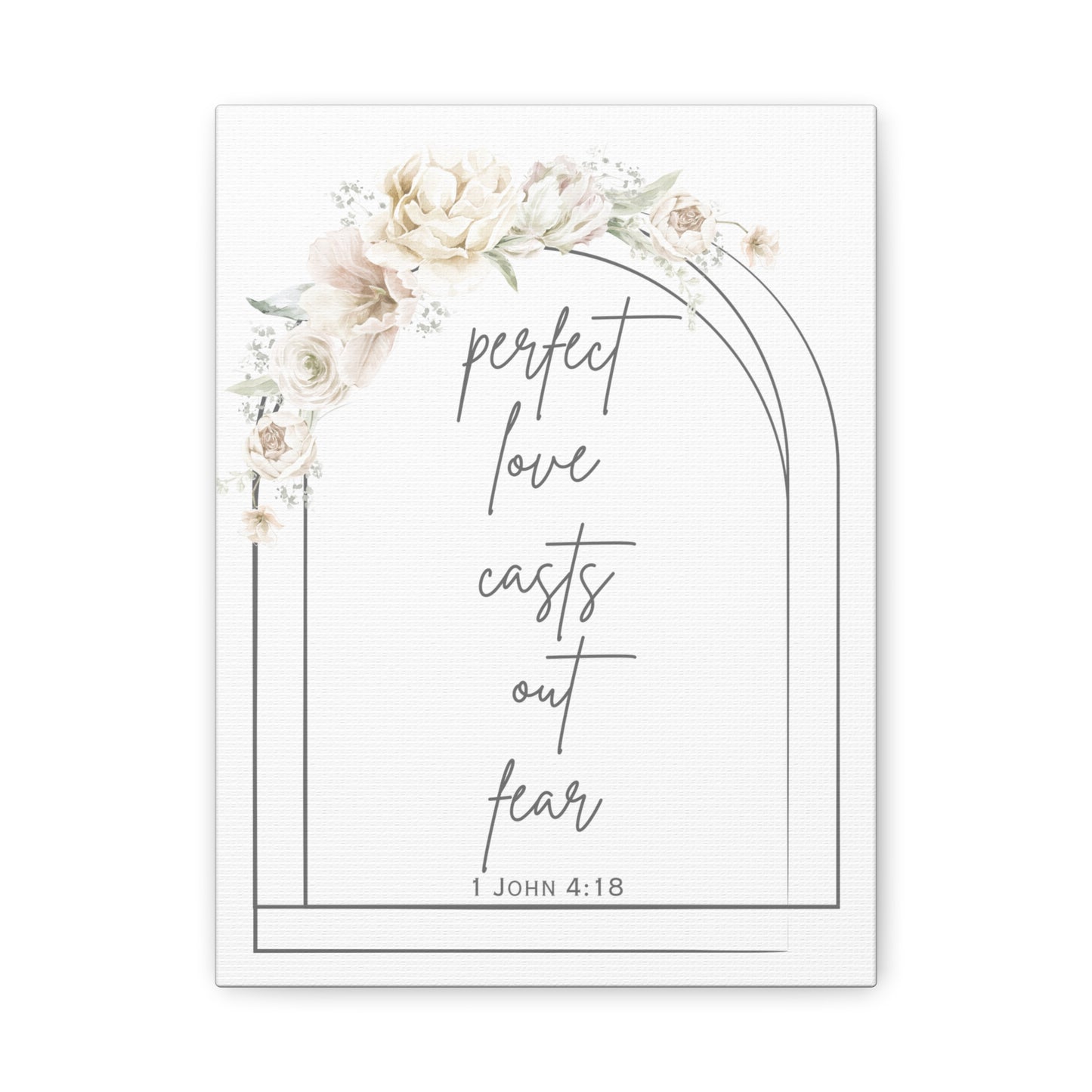 Canvas Wall Art, Perfect Love Casts Out Fear, 1 John 4:18, Faith-based Home Decor, Religious Gift For Home, Inspirational Prints