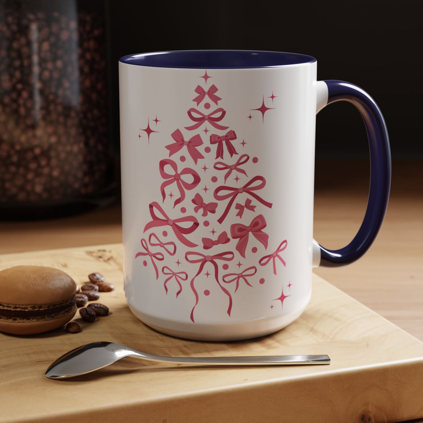 Whimsical Ribbon Christmas Tree Mug
