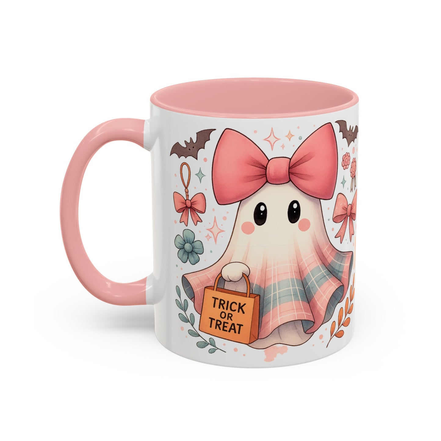 Spooky Ghost Accent Coffee Mug | Halloween Decor, Cute Gift, Fall Celebration, Cozy Autumn Vibe, Drinkware