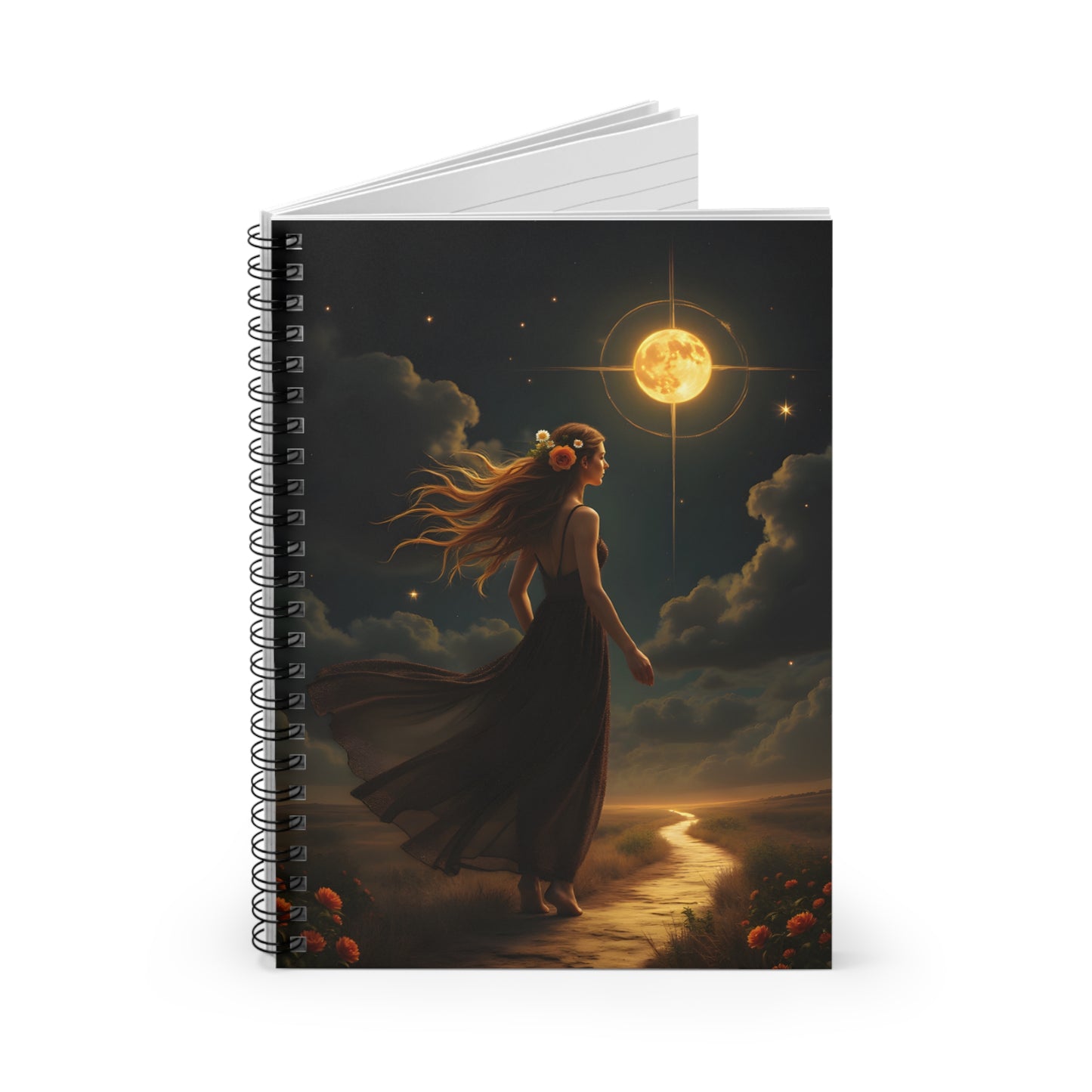 Moonlit Path Ruled Notebook — Dreamy Journal for Nighttime Thoughts
