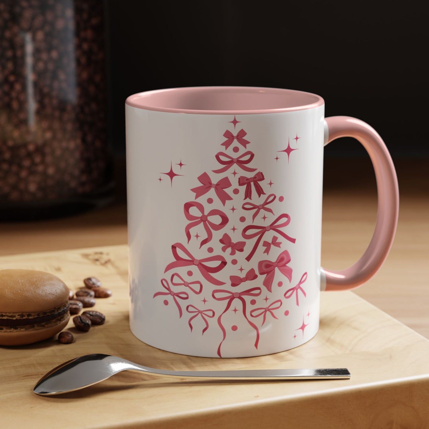 Whimsical Ribbon Christmas Tree Mug