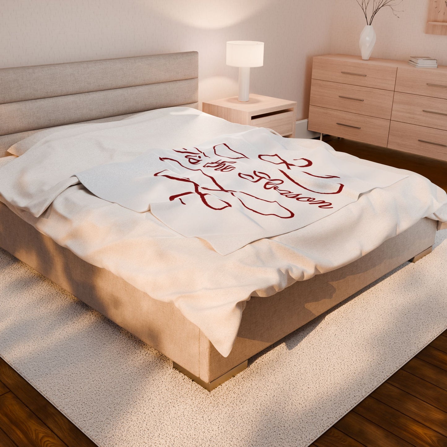 Holiday Season Velveteen Plush Blanket, Tis The Season Throw