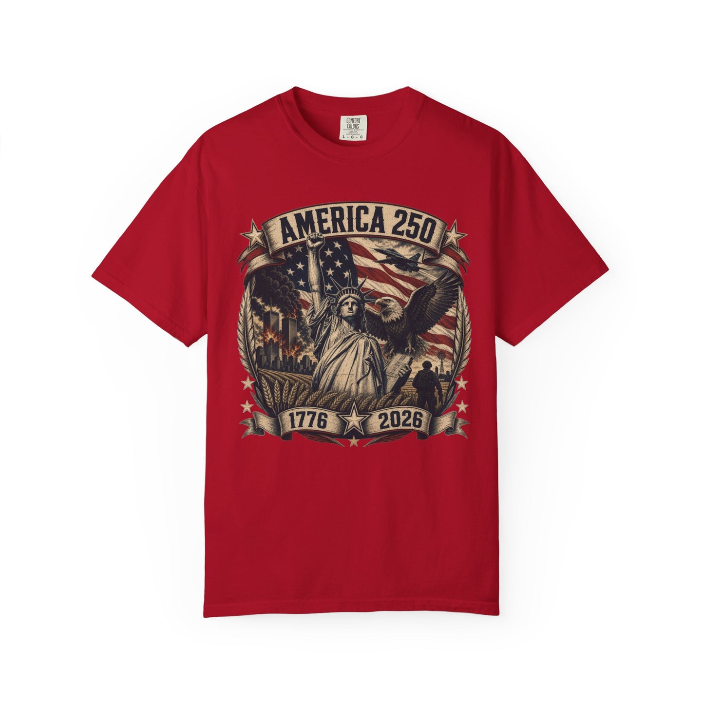 USA 250th Freedom Anniversary Patriotic T-Shirt, 4th of July, United States of America 250th Birthday