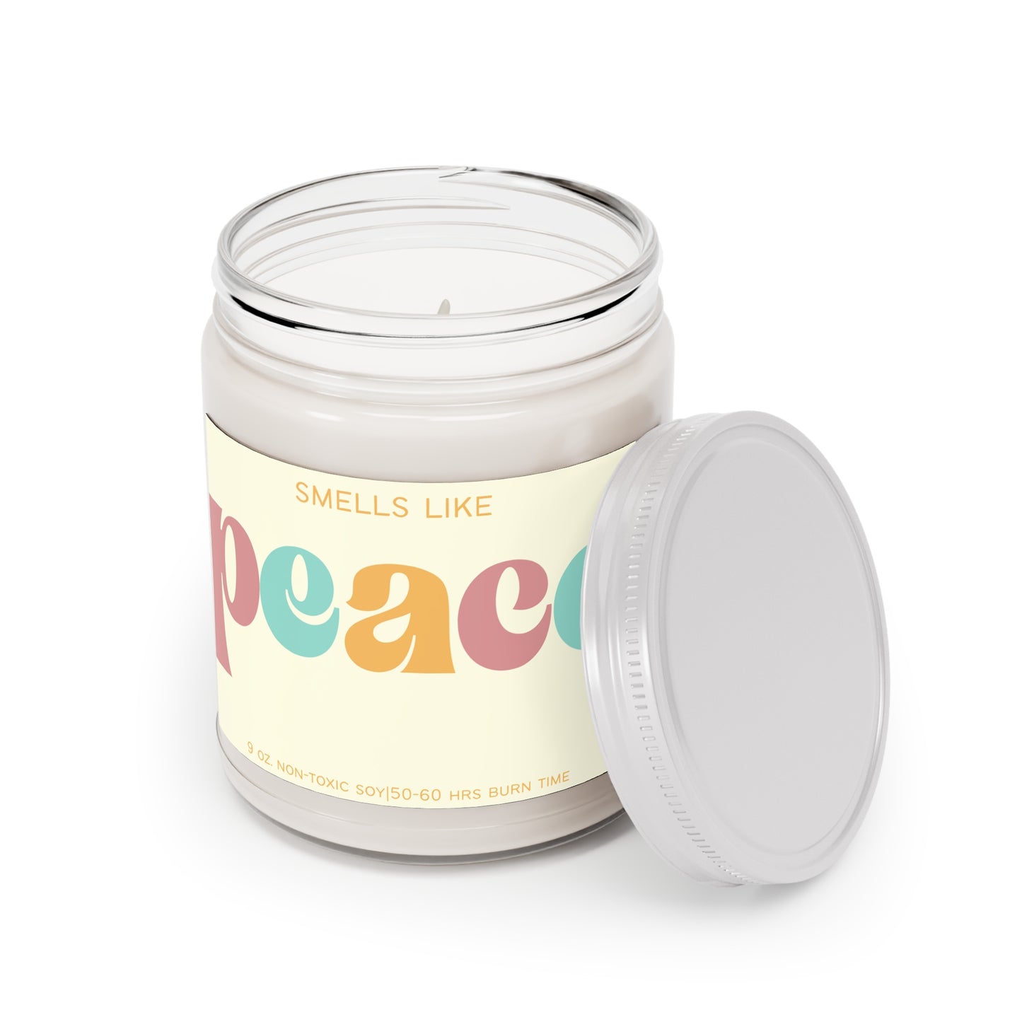Smells Like Peace Soy Candle — 9oz Scented Candle for Mental Health Workers & Mindful Living