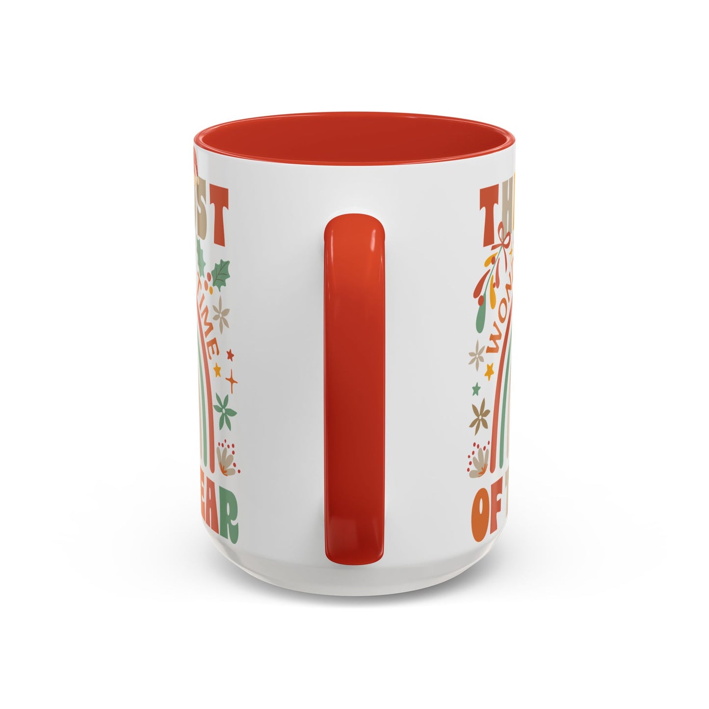 Accent Coffee Mug - Retro Christmas 'The Most Wonderful Time of the Year' Mug
