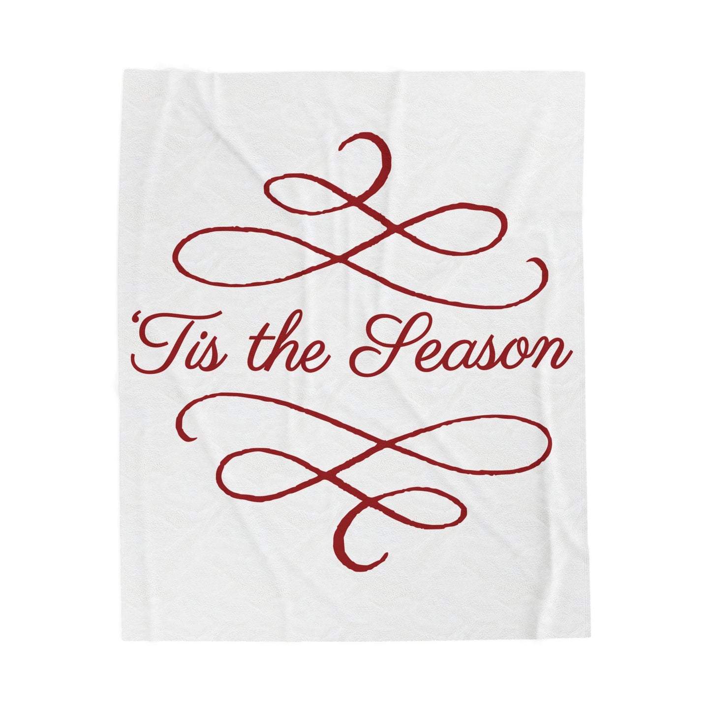 Holiday Season Velveteen Plush Blanket, Tis The Season Throw