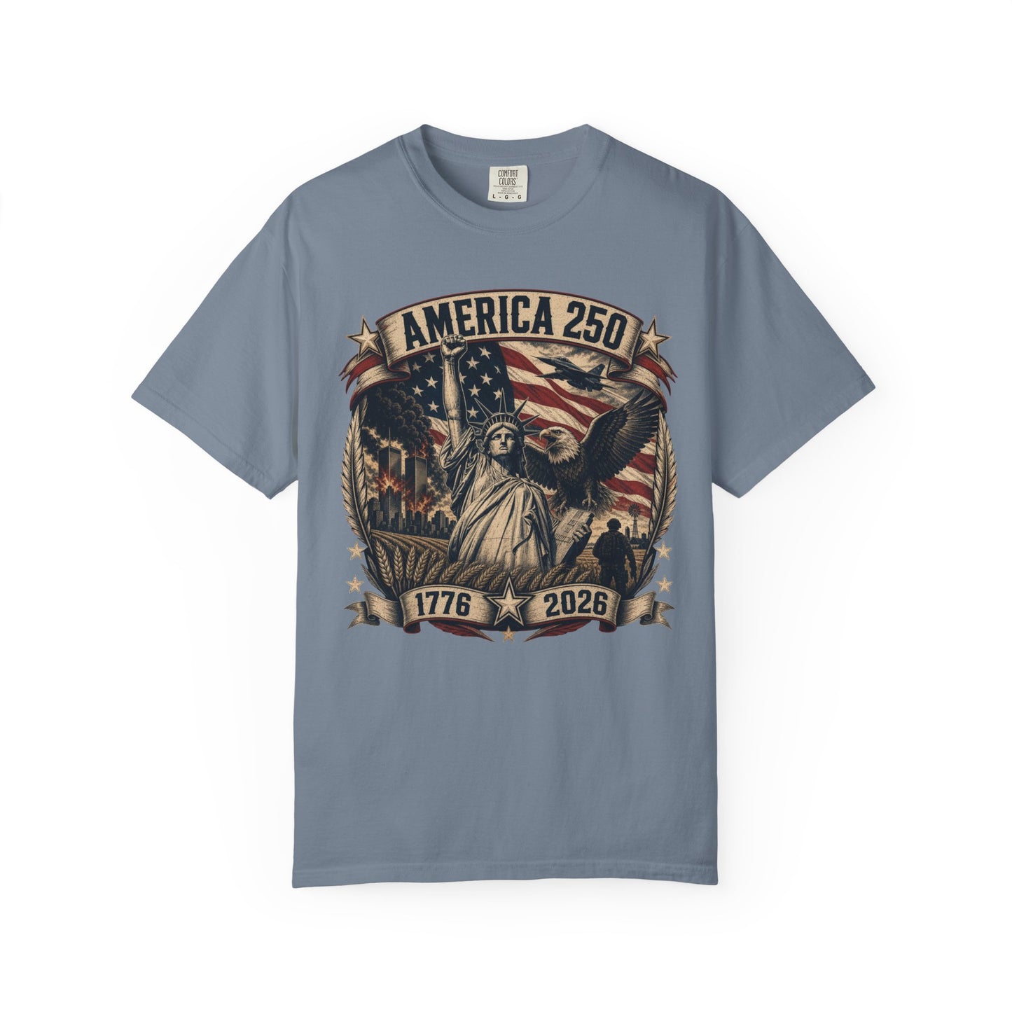 USA 250th Freedom Anniversary Patriotic T-Shirt, 4th of July, United States of America 250th Birthday