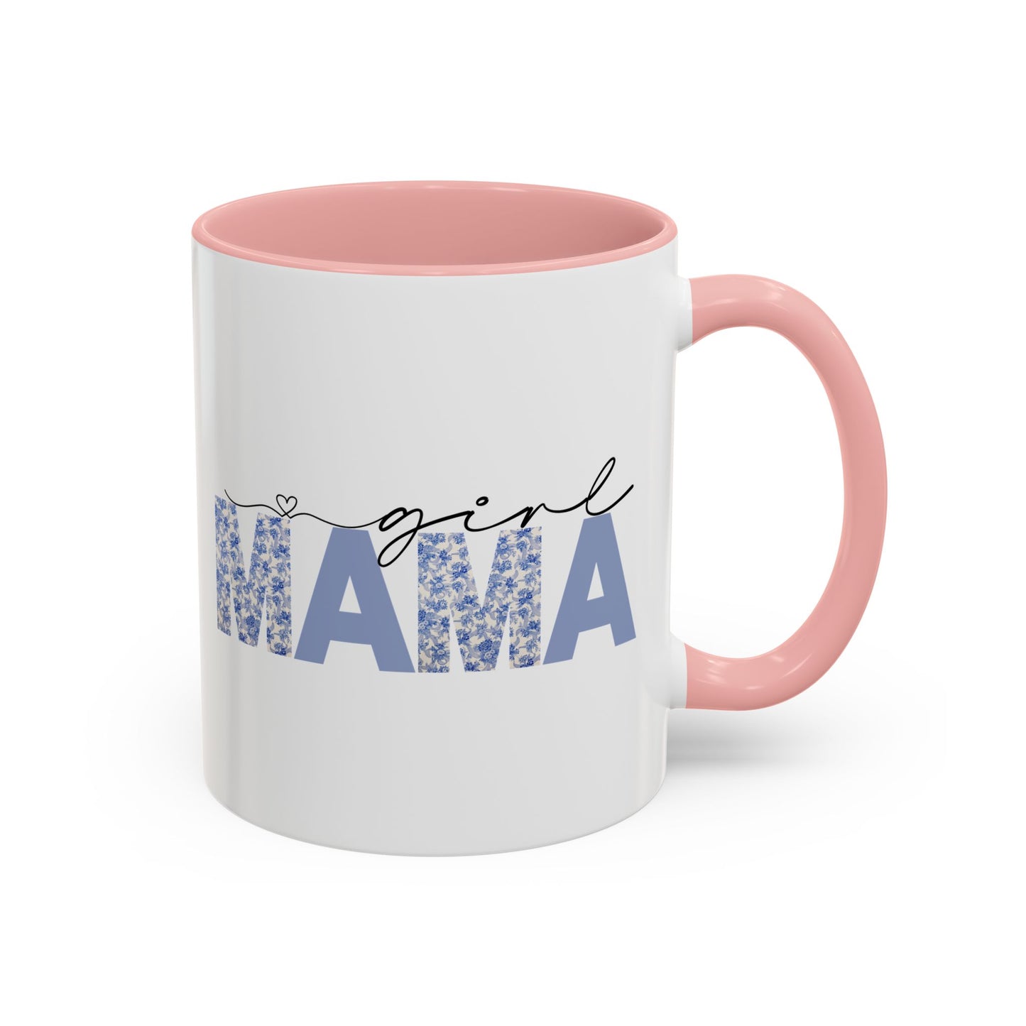 Girl Mama Floral Heart Mug | Cute Mom Life Coffee Cup, Perfect Gift for Mothers