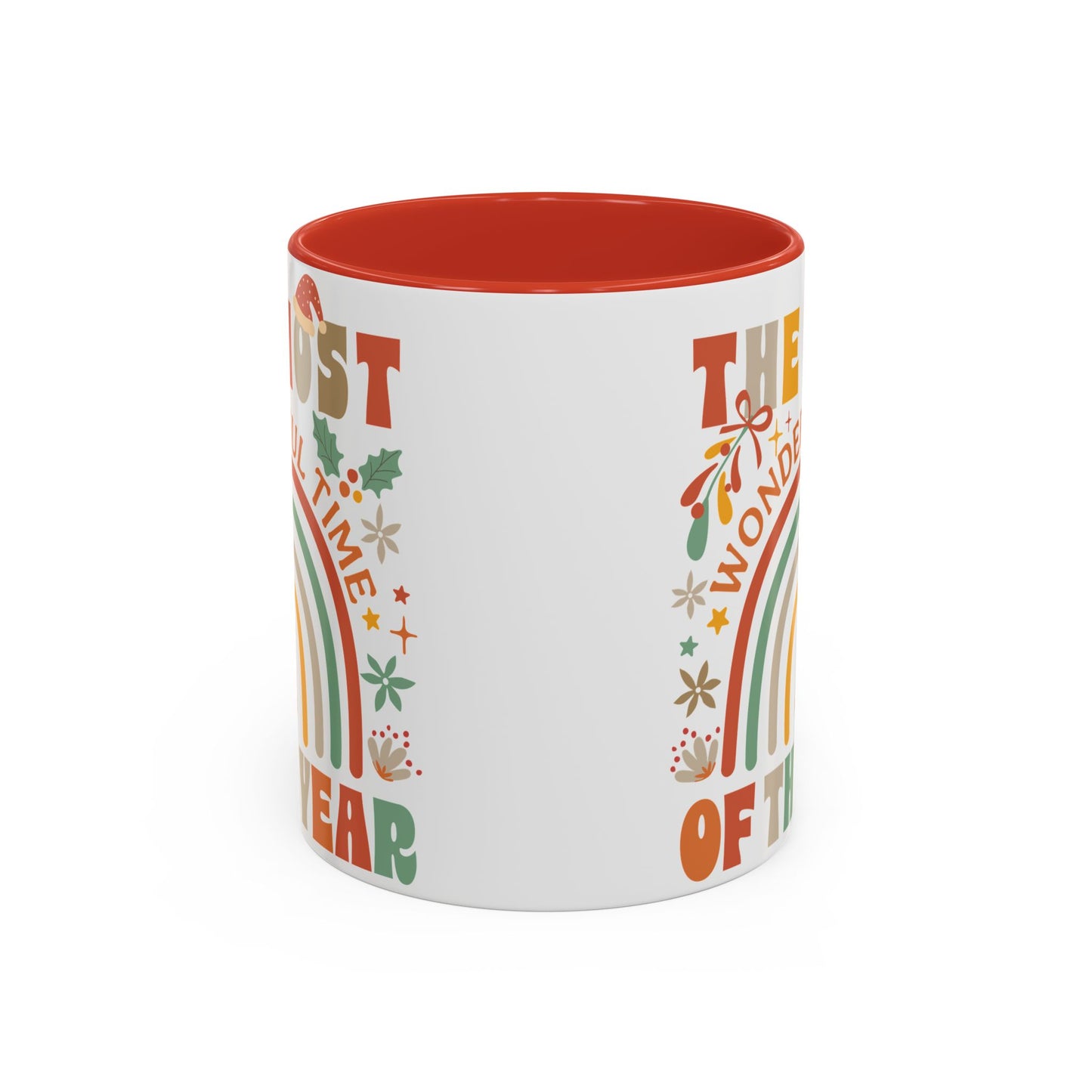 Accent Coffee Mug - Retro Christmas 'The Most Wonderful Time of the Year' Mug