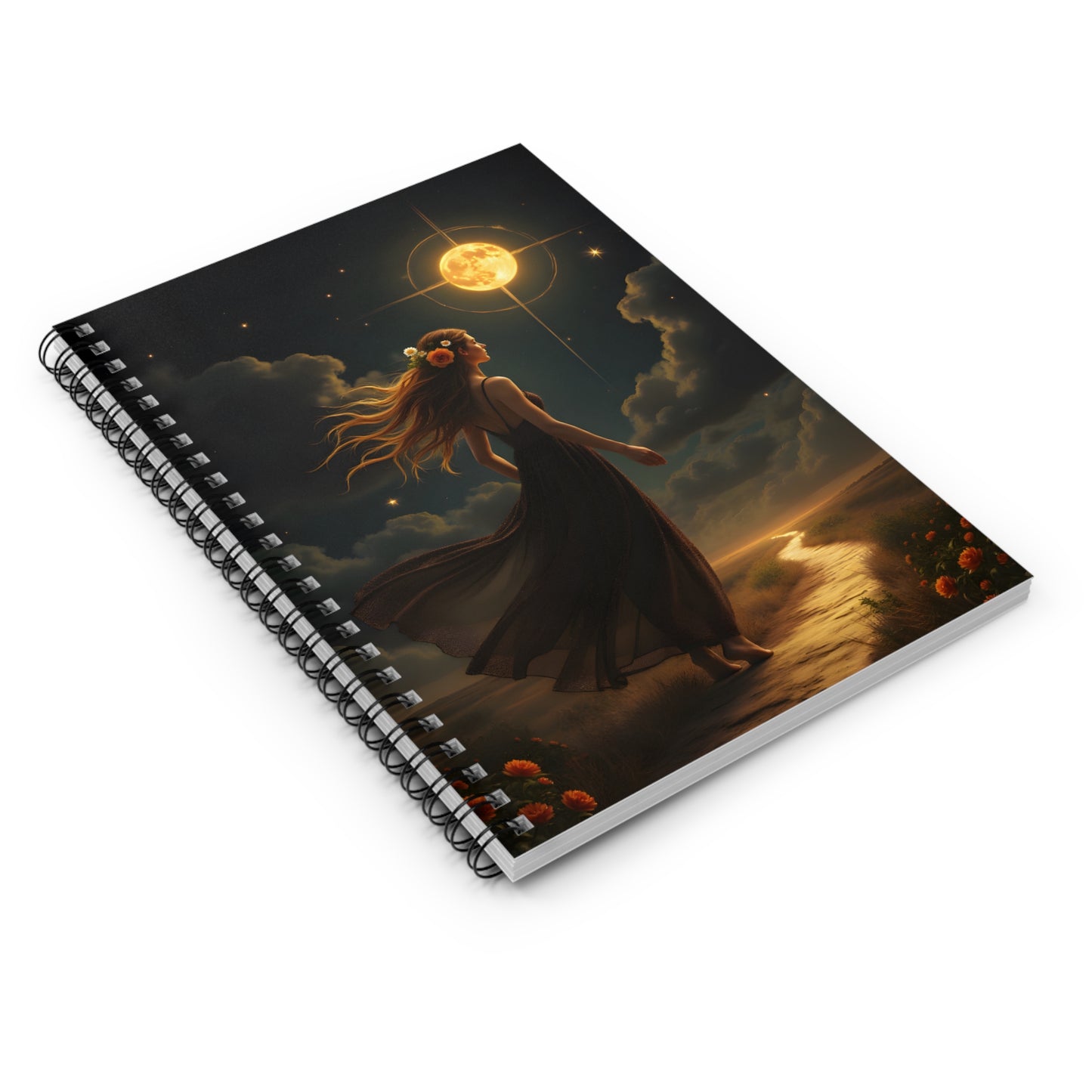 Moonlit Path Ruled Notebook — Dreamy Journal for Nighttime Thoughts