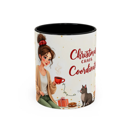 Christmas Chaos Coordinator (Mama Edition) Mug | Cozy Watercolor Holiday Mom Coffee Cup