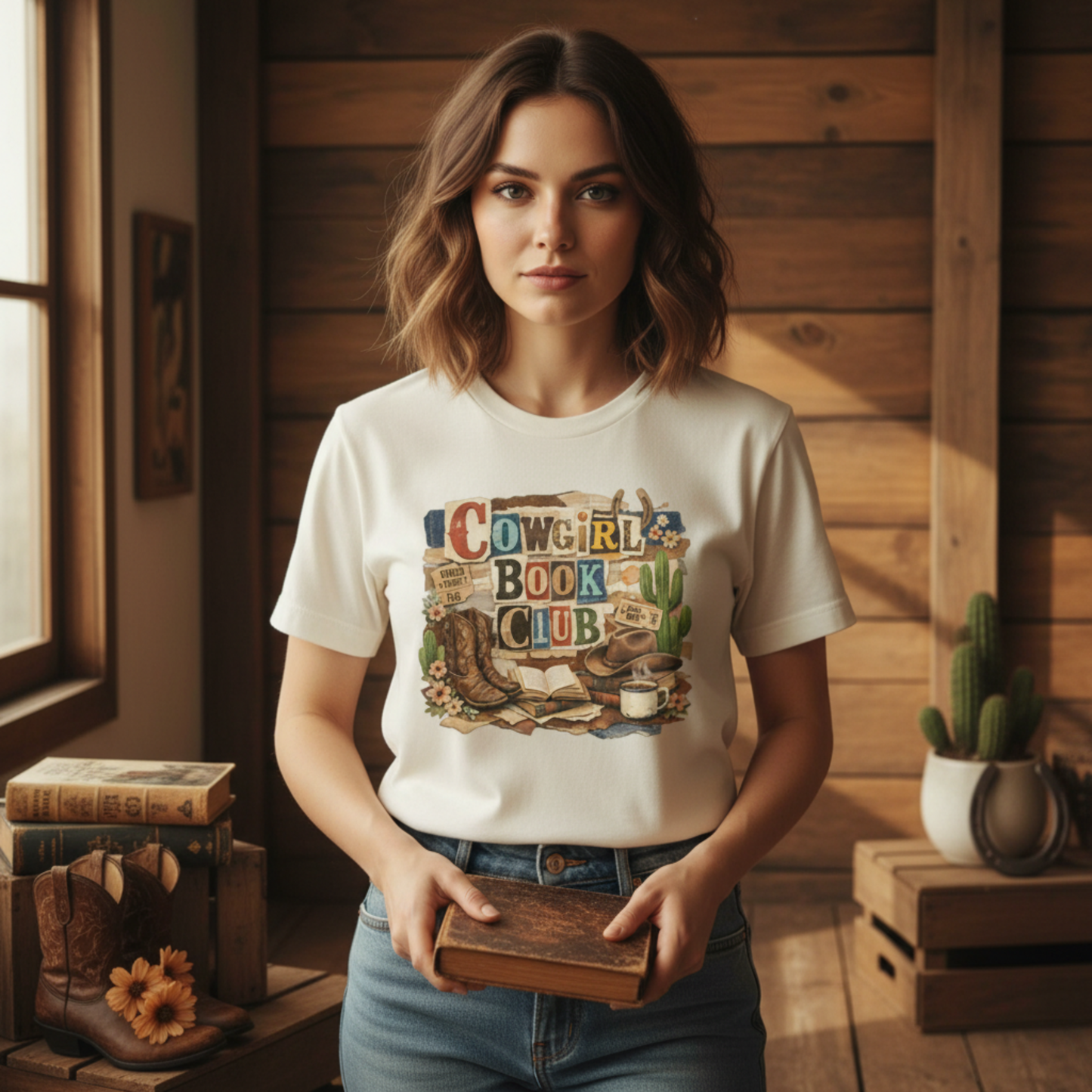 Cowgirl Book Club T-shirt | Western Bookish Cowboy Romance Reader Western Book Lover Country Bookish Tee Gift For Her Country Girl