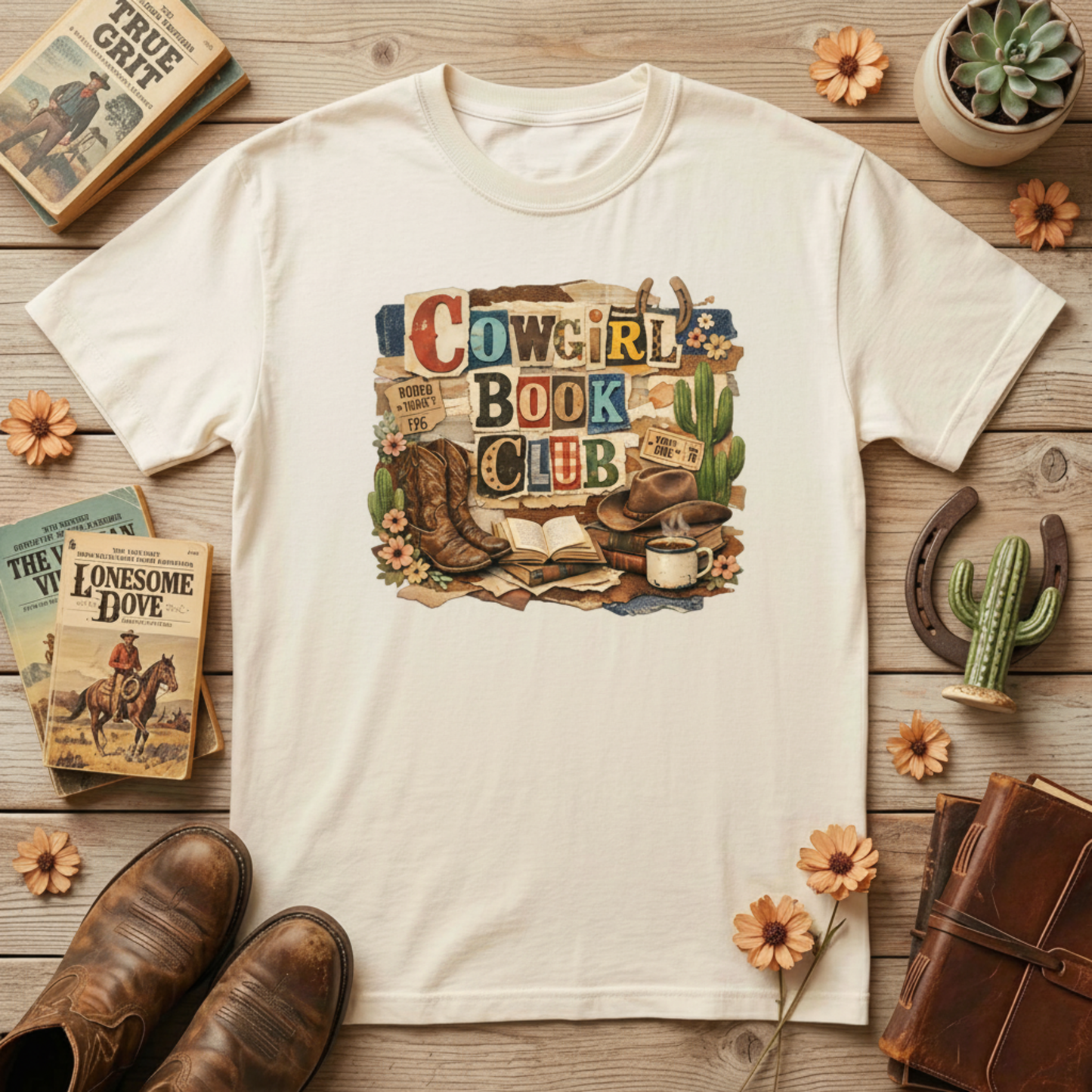 Cowgirl Book Club T-shirt | Western Bookish Cowboy Romance Reader Western Book Lover Country Bookish Tee Gift For Her Country Girl