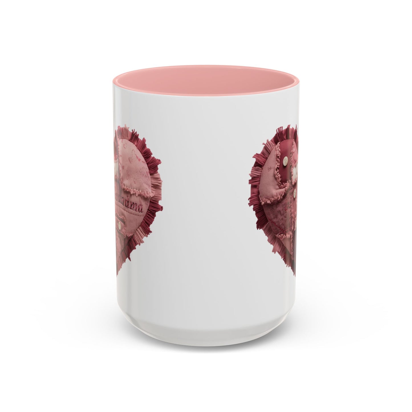 Pink Patchwork Heart Grandma Mug | Cozy Quilted Design | Holiday Gift for Grandma