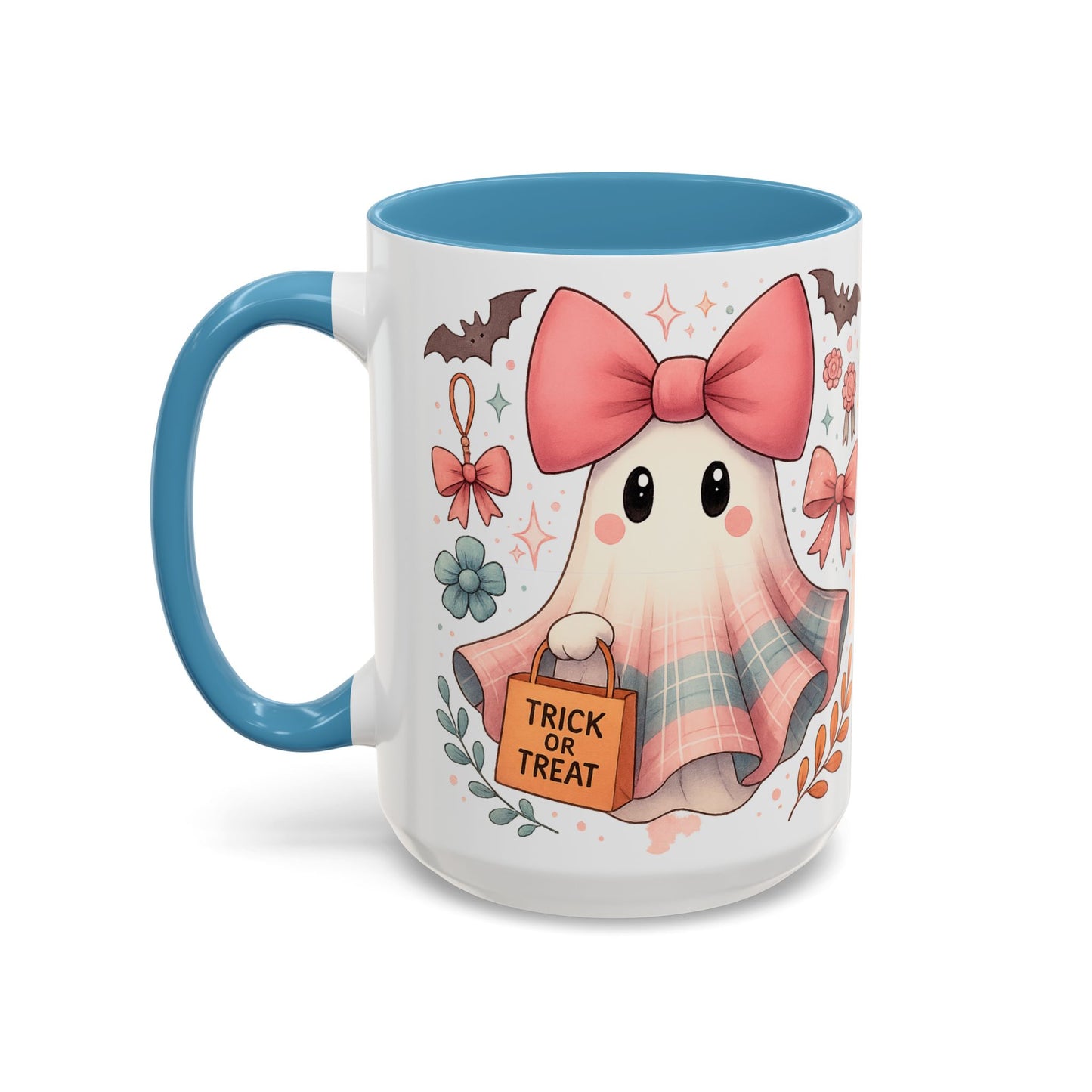 Spooky Ghost Accent Coffee Mug | Halloween Decor, Cute Gift, Fall Celebration, Cozy Autumn Vibe, Drinkware