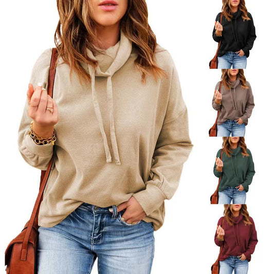 Cowl Neck Slouchy Sweatshirt