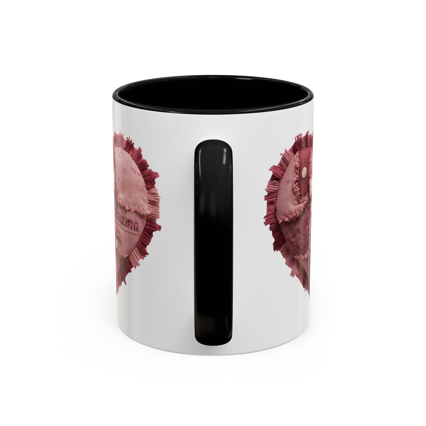 Pink Patchwork Heart Grandma Mug | Cozy Quilted Design | Holiday Gift for Grandma