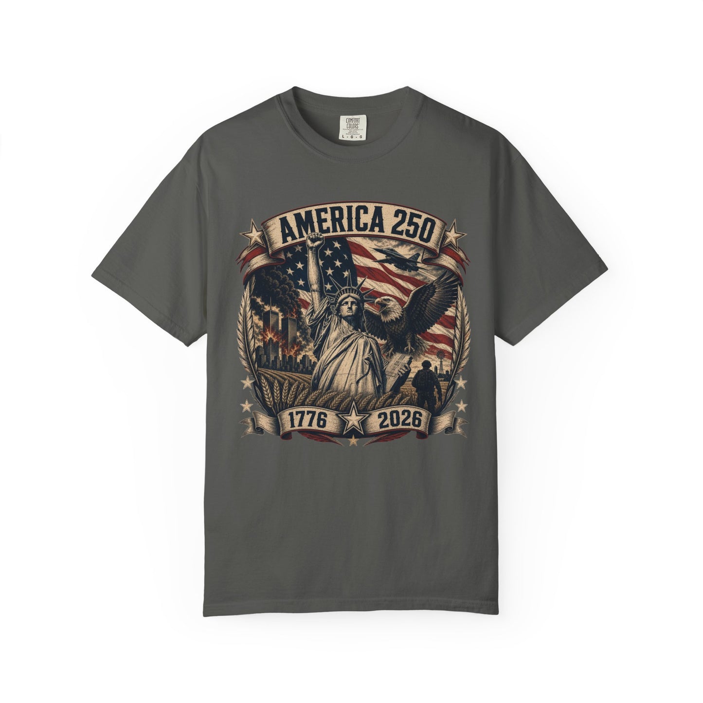 USA 250th Freedom Anniversary Patriotic T-Shirt, 4th of July, United States of America 250th Birthday