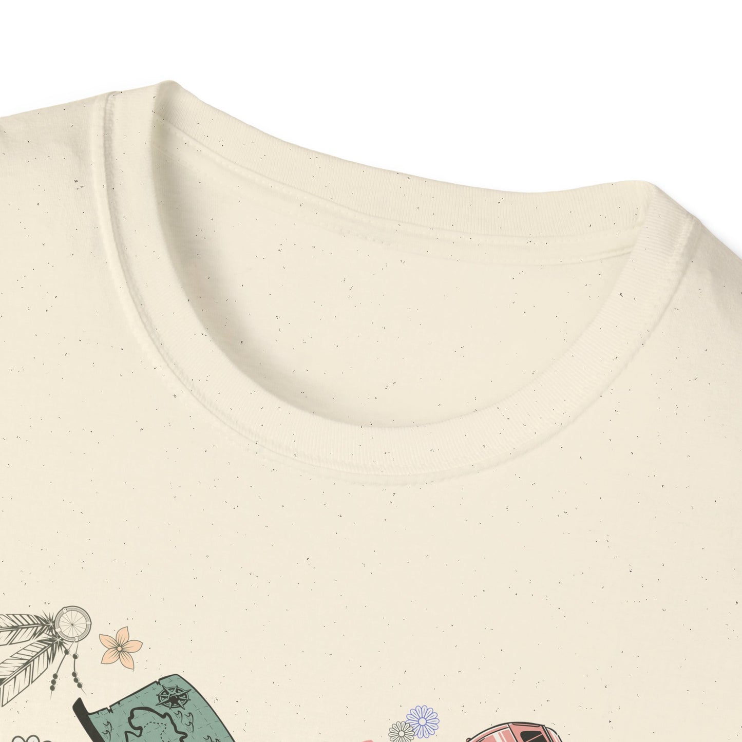 Boho Heart T-Shirt, Unisex Graphic Tee, Casual Everyday Wear, Festival Clothing, Gift for Nature Lovers, Hippy/Groovy Vibes