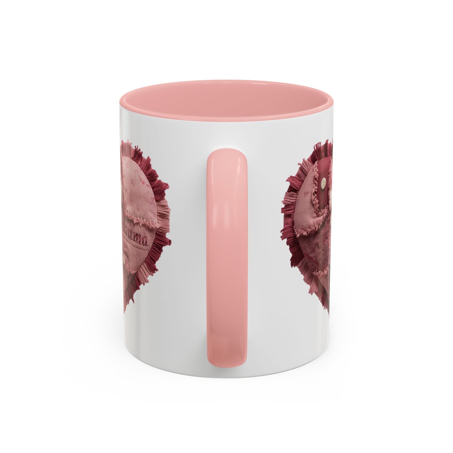 Pink Patchwork Heart Grandma Mug | Cozy Quilted Design | Holiday Gift for Grandma