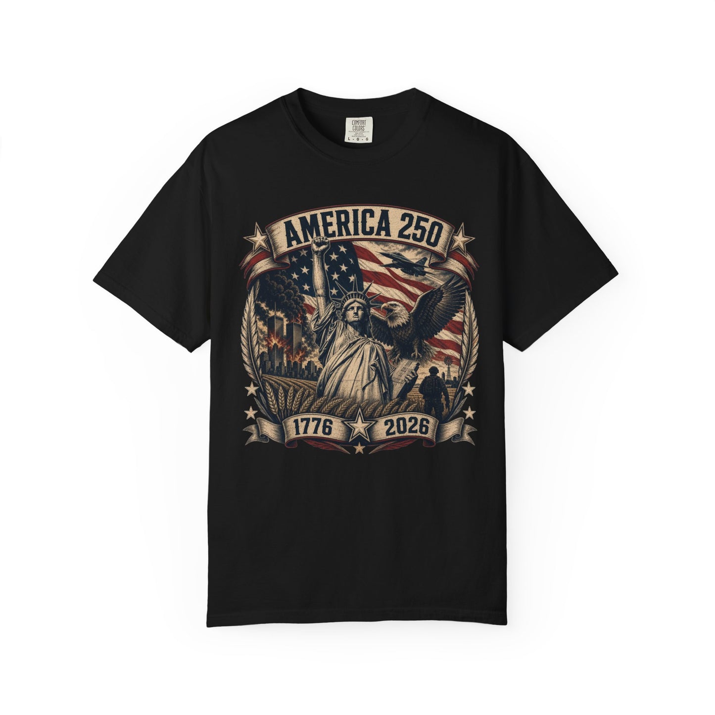 USA 250th Freedom Anniversary Patriotic T-Shirt, 4th of July, United States of America 250th Birthday