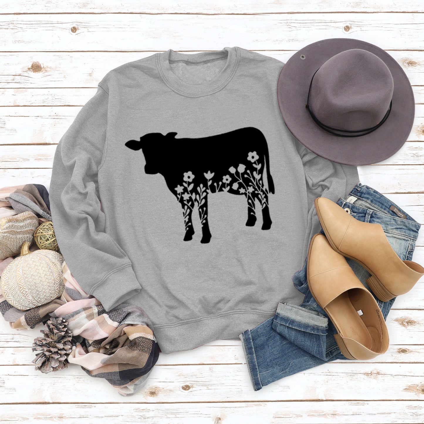 Cow Image Sweatshirt