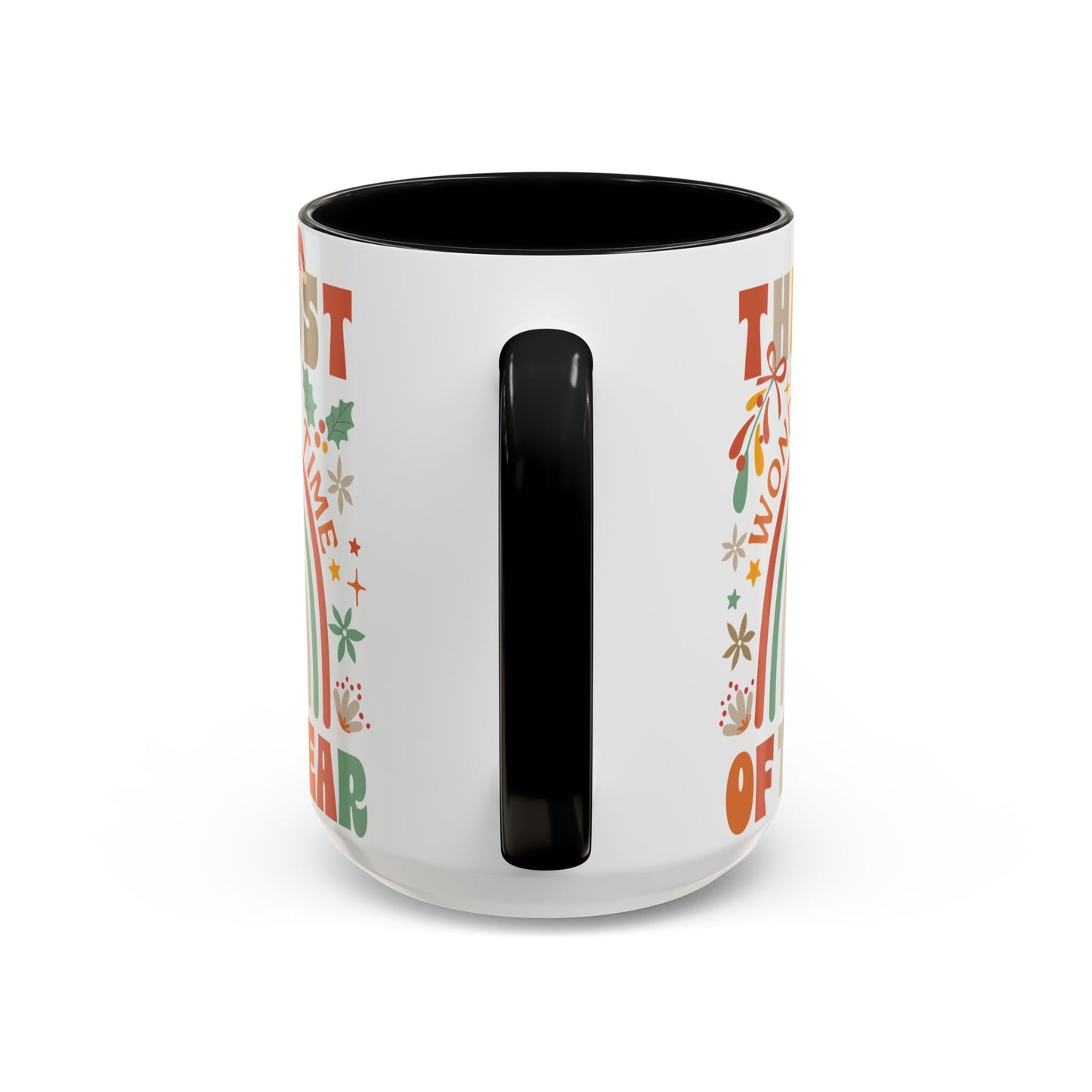 Accent Coffee Mug - Retro Christmas 'The Most Wonderful Time of the Year' Mug