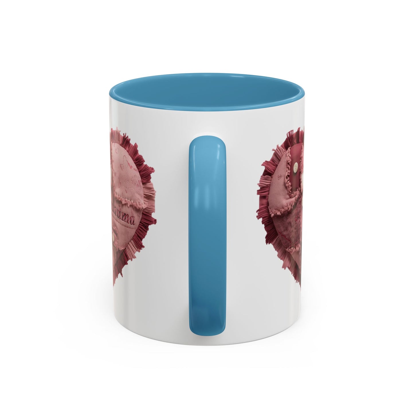 Pink Patchwork Heart Grandma Mug | Cozy Quilted Design | Holiday Gift for Grandma