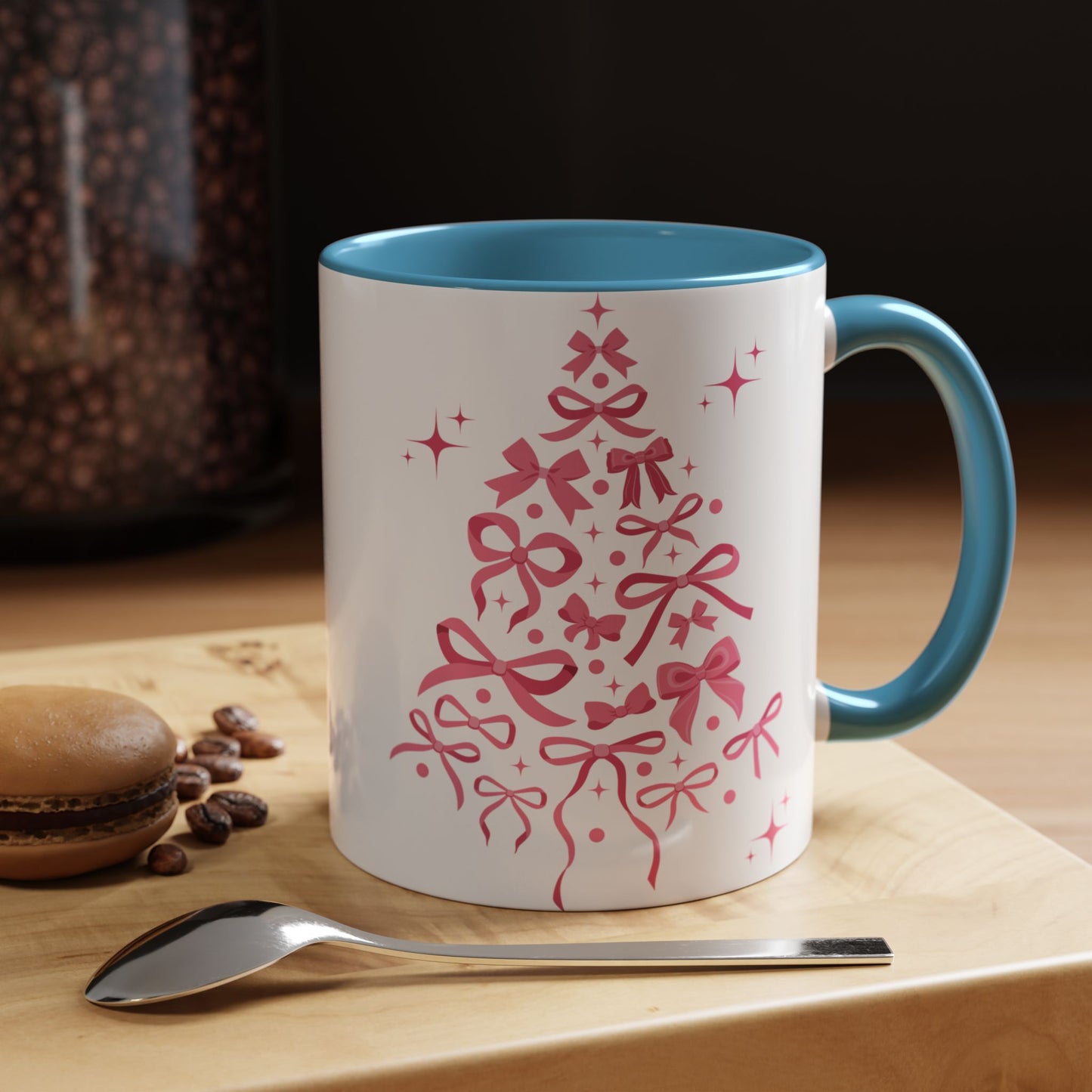 Whimsical Ribbon Christmas Tree Mug