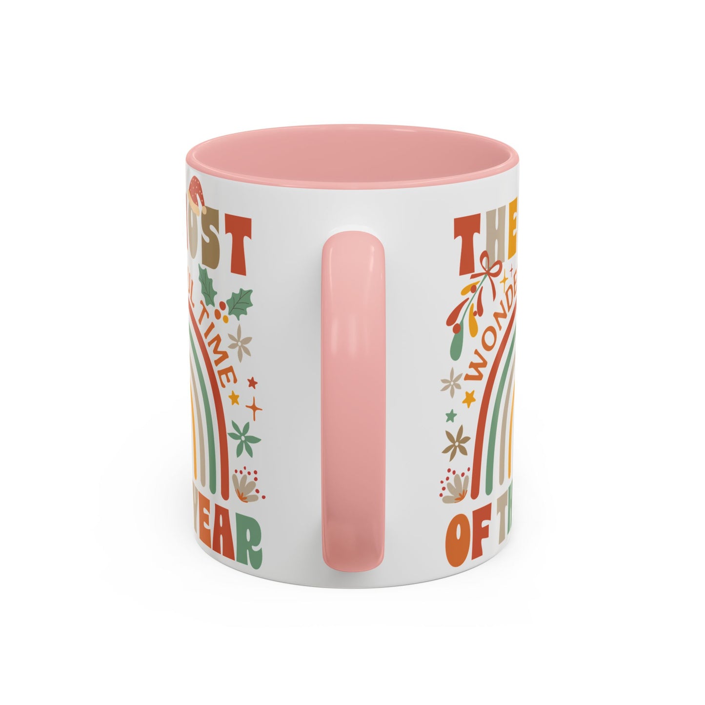 Accent Coffee Mug - Retro Christmas 'The Most Wonderful Time of the Year' Mug
