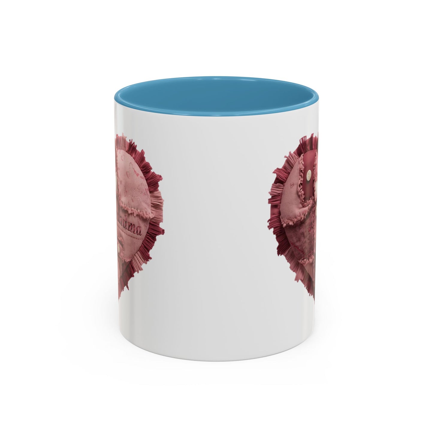 Pink Patchwork Heart Grandma Mug | Cozy Quilted Design | Holiday Gift for Grandma