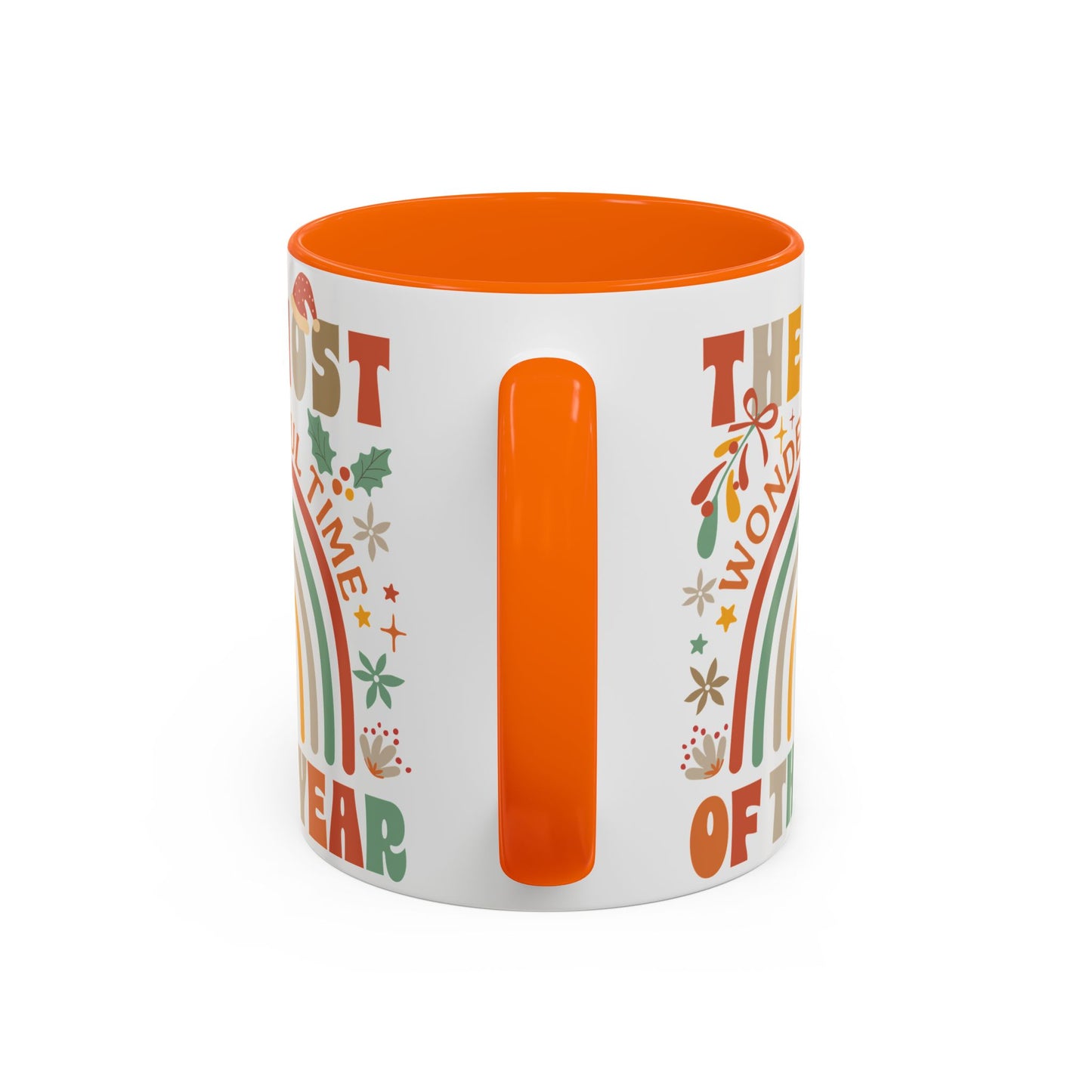 Accent Coffee Mug - Retro Christmas 'The Most Wonderful Time of the Year' Mug